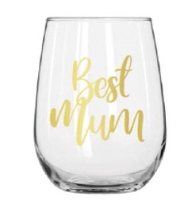 Stemless Wine Glass - Best Mum (430ml)
