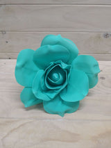 Artificial Flower Head - Large 20cm (Teal)