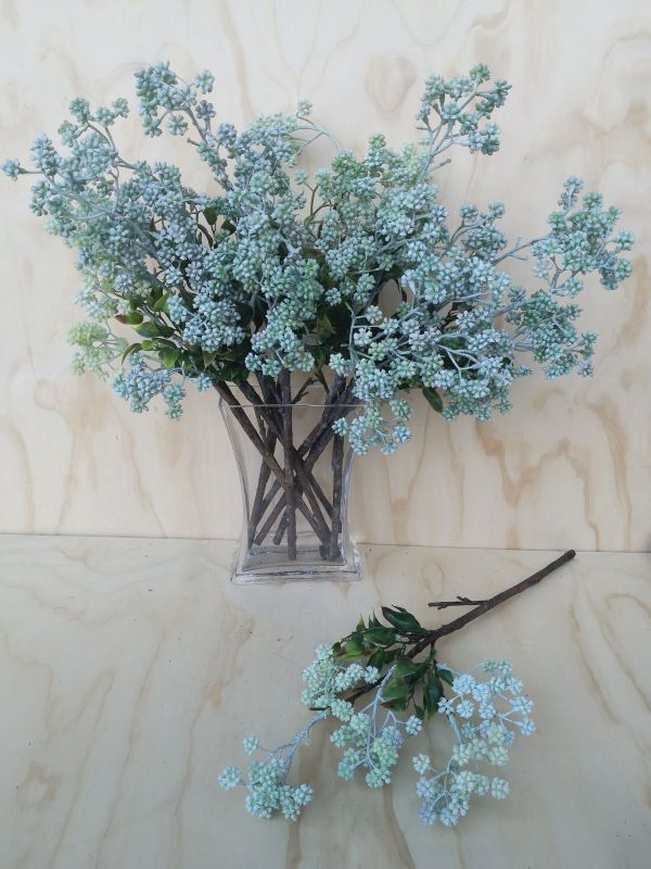 Artificial Raspberry Spray (Grey)