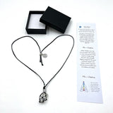 Necklace - Braided Stone Clear Quartz