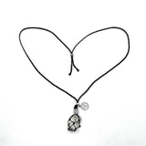 Necklace - Braided Stone Clear Quartz