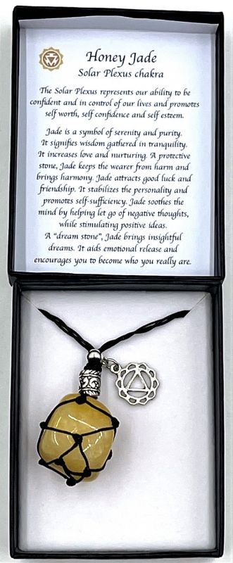 Necklace - Braided Stone Honey Jasper