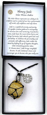 Necklace - Braided Stone Honey Jasper