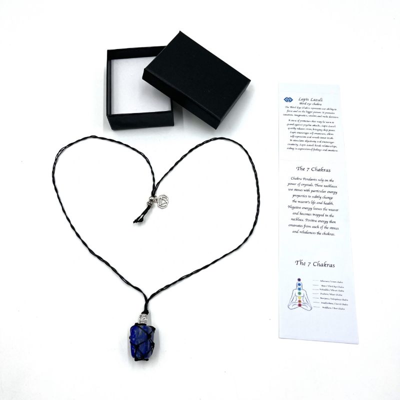 Necklace - Braided Stone Lapis Lazuli