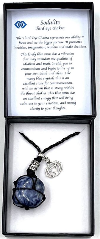 Necklace - Braided Stone Sodalite