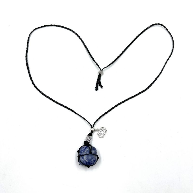 Necklace - Braided Stone Sodalite