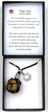 Necklace - Braided Stone Tiger Eye