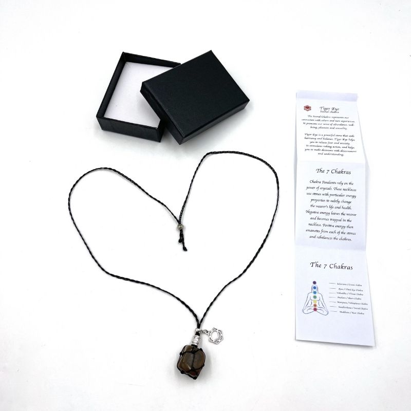 Necklace - Braided Stone Tiger Eye