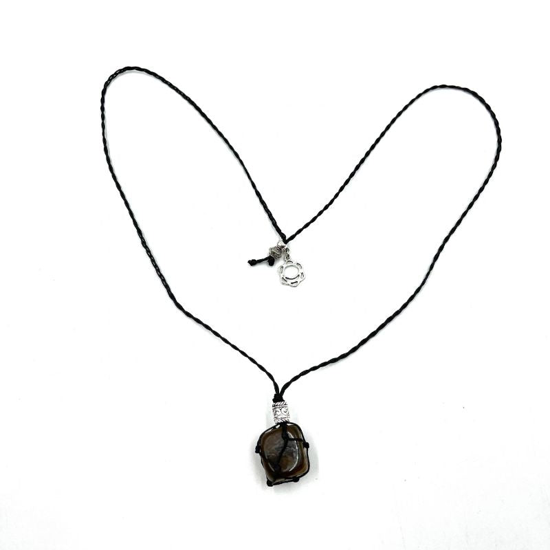 Necklace - Braided Stone Tiger Eye