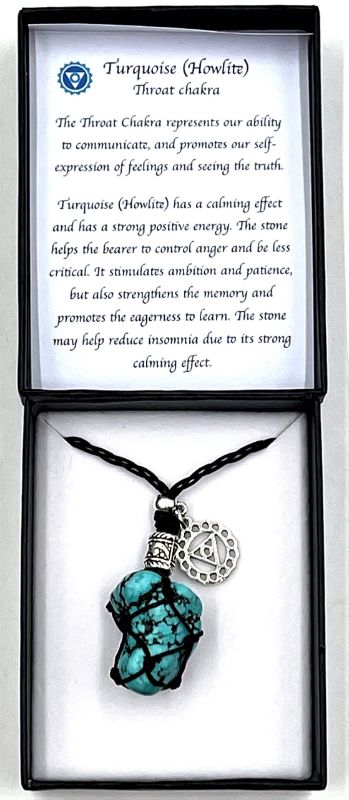 Necklace - Braided Stone Turquoise Howlite