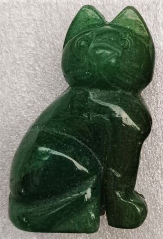 Gemstone Figurine - Aventurine Cat