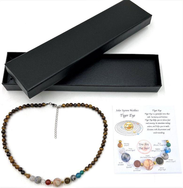 Solar System Necklace - Tiger Eye
