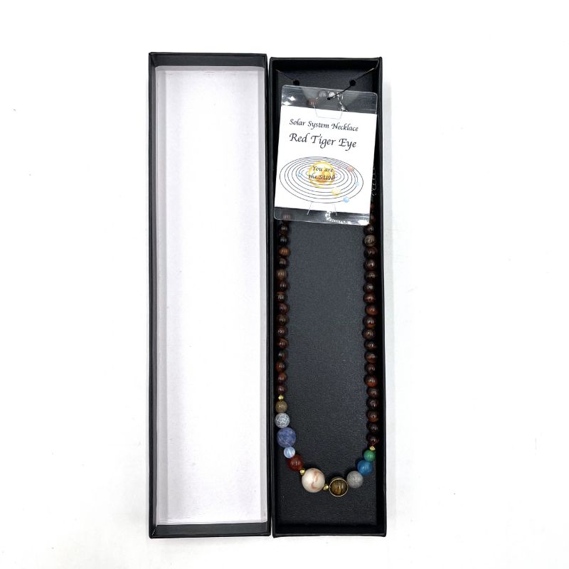 Solar System Necklace - Red Tiger Eye