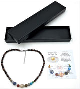 Solar System Necklace - Red Tiger Eye