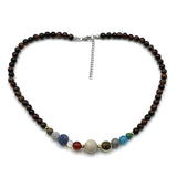 Solar System Necklace - Red Tiger Eye