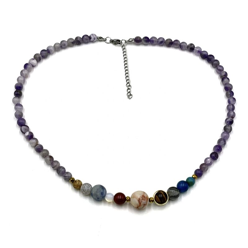 Solar System Necklace - Amethyst