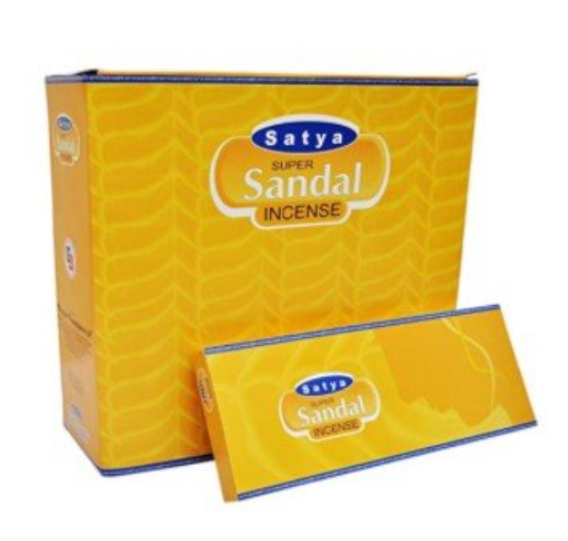 Incense - Sathya Nag Champa Super Sandal (Box of 12 Packs)