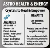 Zodiac Pendant - Hematite Aquarius (Set of 6)