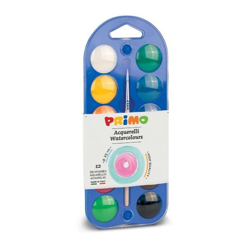 PRIMO 110A12B WATERCOLOUR TABLETS 25MM SET OF 12 -