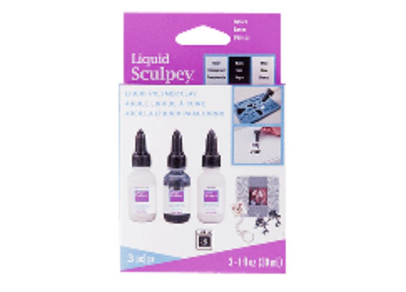 SCULPEY LIQUID POLYMER CLAY PACK OF 3 -