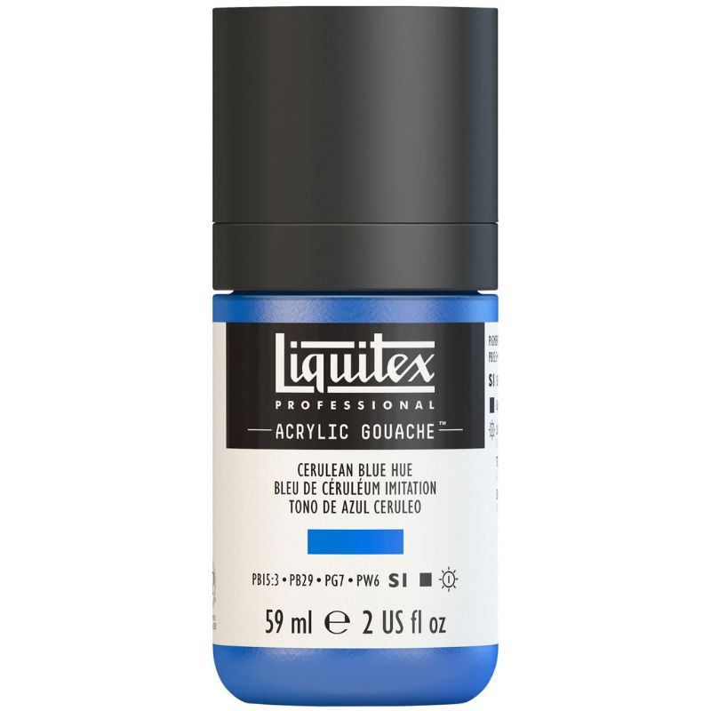 LIQUITEX PROFESSIONAL ACRYLIC GOUACHE 59ML - CERUL BLUE HUE 470 S1