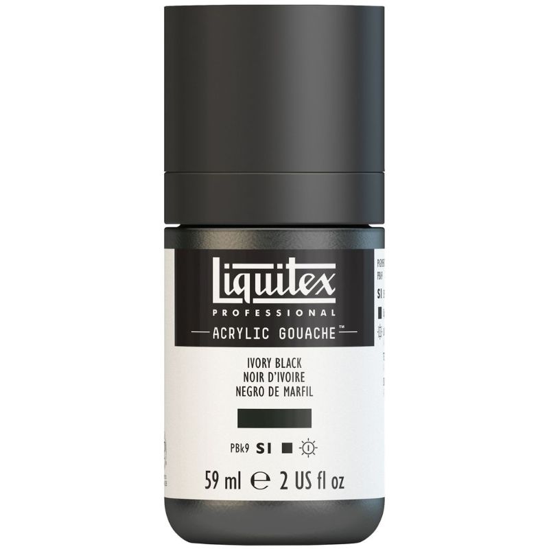 LIQUITEX PROFESSIONAL ACRYLIC GOUACHE 59ML - IVORY BLK 244 S1