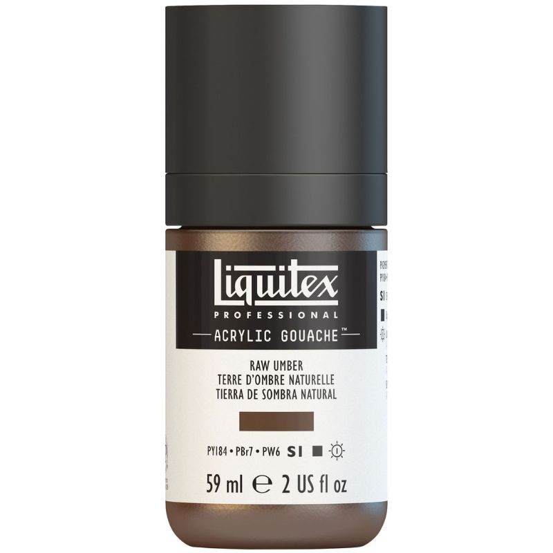 LIQUITEX PROFESSIONAL ACRYLIC GOUACHE 59ML - RAW UMBER 331 S1