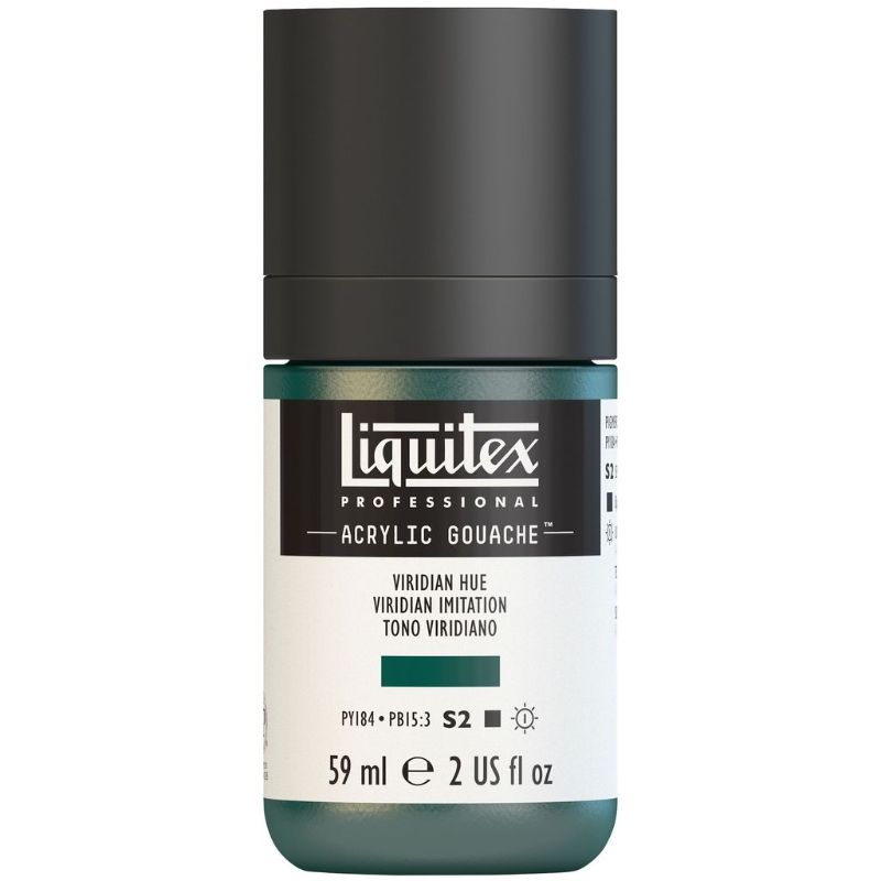 LIQUITEX PROFESSIONAL ACRYLIC GOUACHE 59ML - VIRIDIAN HUE 398 S2