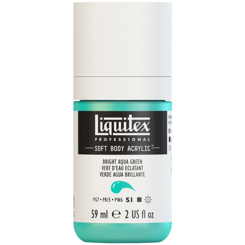 LIQUITEX PROFESSIONAL SOFT BODY ACRYLIC PAINT 59ML - BRIGHT AQUA GREEN 660 S1