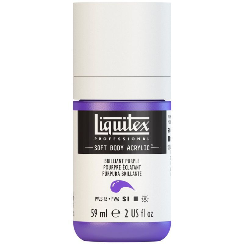LIQUITEX PROFESSIONAL SOFT BODY ACRYLIC PAINT 59ML - BRILLIANT PURPLE 590 S1