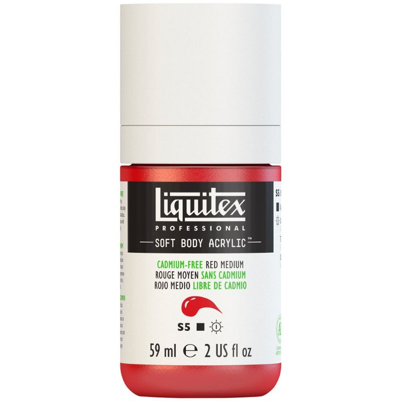 LIQUITEX PROFESSIONAL SOFT BODY ACRYLIC PAINT 59ML - RED MEDIUM 894 S5