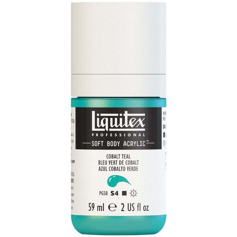 LIQUITEX PROFESSIONAL SOFT BODY ACRYLIC PAINT 59ML - COBALT TEAL 172 S4