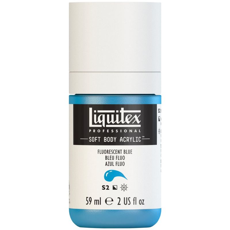 LIQUITEX PROFESSIONAL SOFT BODY ACRYLIC PAINT 59ML - FLUO BLUE 984 S2