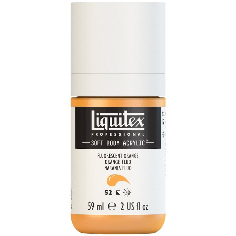 LIQUITEX PROFESSIONAL SOFT BODY ACRYLIC PAINT 59ML - FLUO ORANGE 982 S2