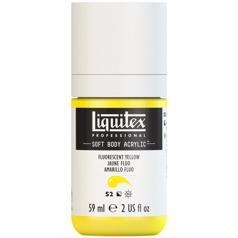 LIQUITEX PROFESSIONAL SOFT BODY ACRYLIC PAINT 59ML - FLUO YELLOW 981 S2