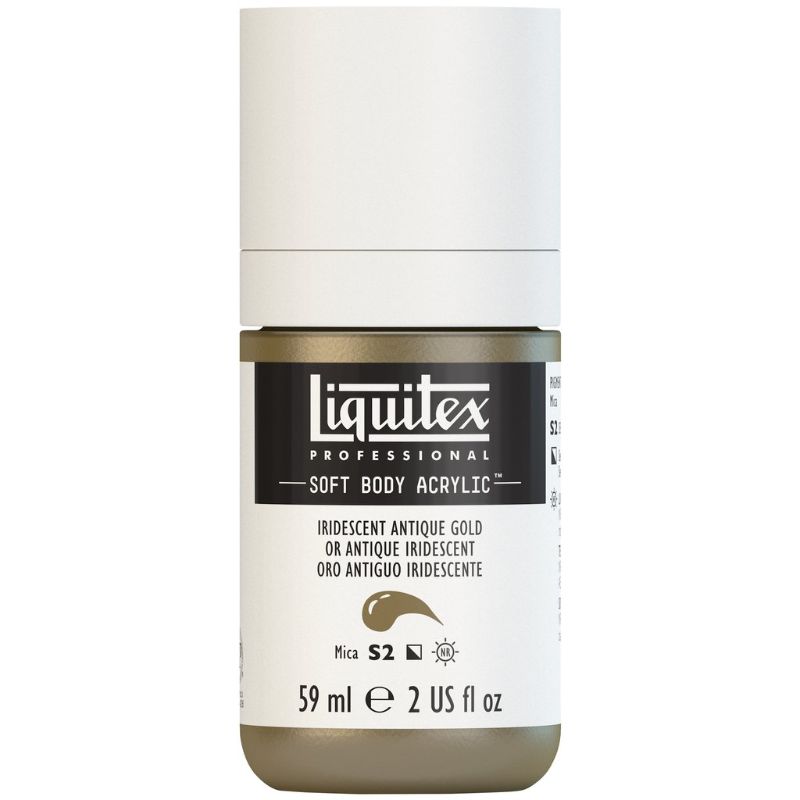 LIQUITEX PROFESSIONAL SOFT BODY ACRYLIC PAINT 59ML - IRID ANTIQUE GOLD 237 S2