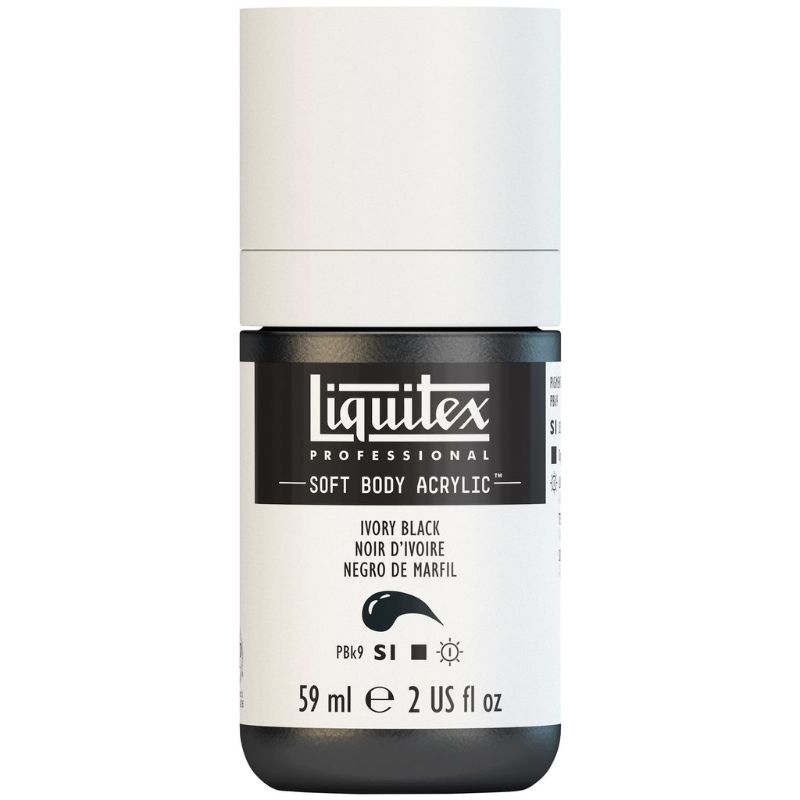 LIQUITEX PROFESSIONAL SOFT BODY ACRYLIC PAINT 59ML - IVORY BLK 244 S1