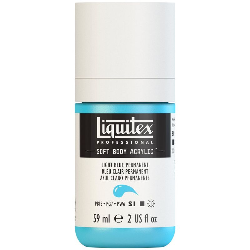 LIQUITEX PROFESSIONAL SOFT BODY ACRYLIC PAINT 59ML - LT BLUE PERM 770 S1