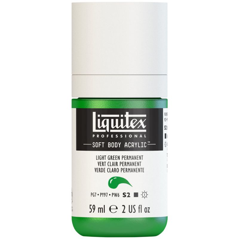 LIQUITEX PROFESSIONAL SOFT BODY ACRYLIC PAINT 59ML - LT GREEN PERM 312 S2