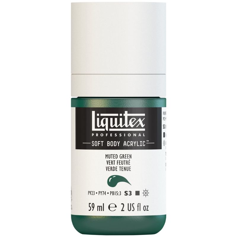 LIQUITEX PROFESSIONAL SOFT BODY ACRYLIC PAINT 59ML - MUTED GREEN 501 S3