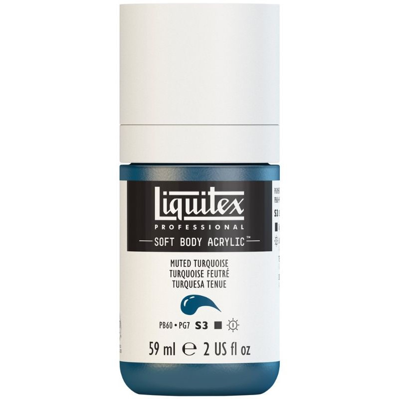 LIQUITEX PROFESSIONAL SOFT BODY ACRYLIC PAINT 59ML - MUTED TURQUOISE 503 S3
