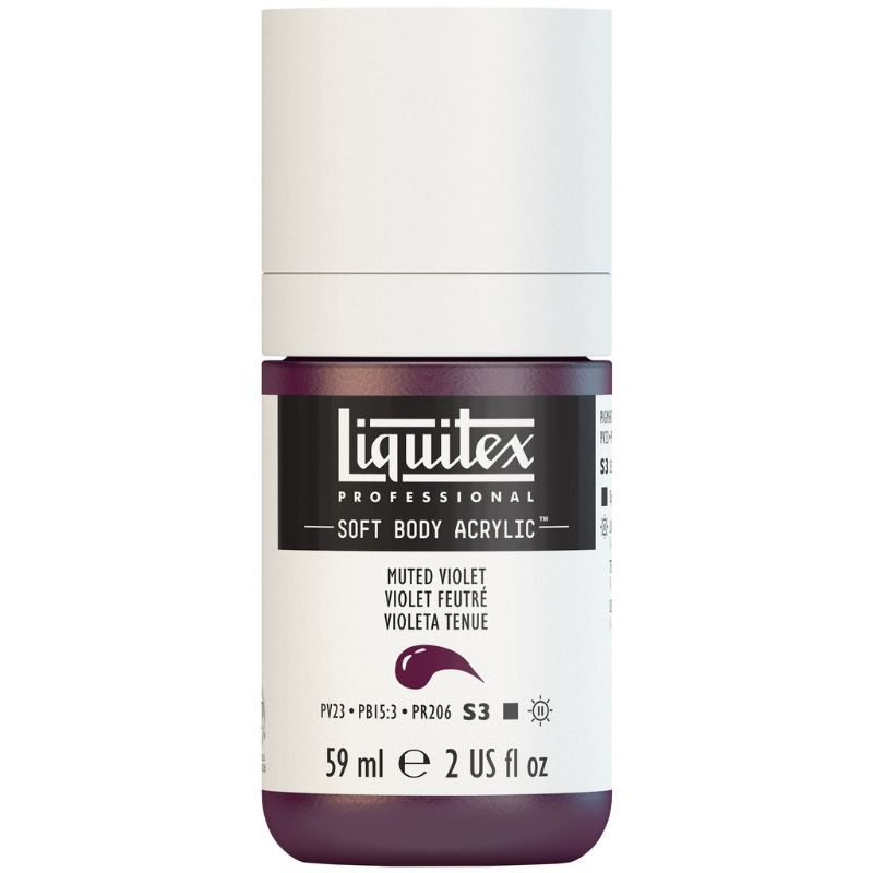 LIQUITEX PROFESSIONAL SOFT BODY ACRYLIC PAINT 59ML - MUTED VIOLET 502 S3