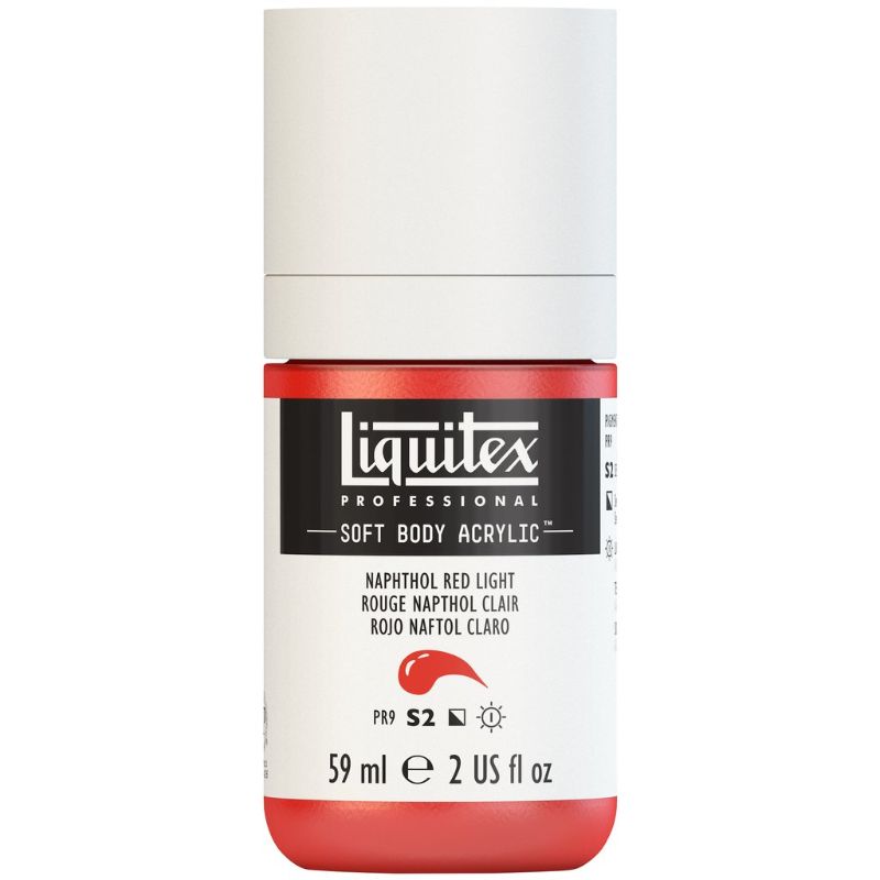 LIQUITEX PROFESSIONAL SOFT BODY ACRYLIC PAINT 59ML - NAPHTHOL RED LT 294 S2