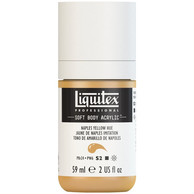 LIQUITEX PROFESSIONAL SOFT BODY ACRYLIC PAINT 59ML - NAPLES YELLOW HUE 601 S2