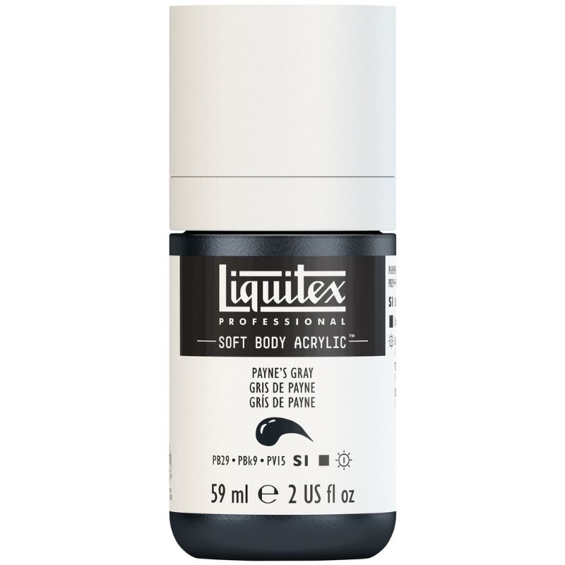LIQUITEX PROFESSIONAL SOFT BODY ACRYLIC PAINT 59ML - PAYNES GRAY 310 S1