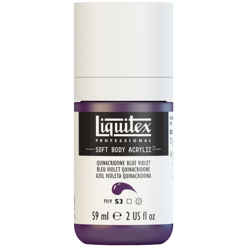 LIQUITEX PROFESSIONAL SOFT BODY ACRYLIC PAINT 59ML - QUIN BLUE VIOLET 118 S3