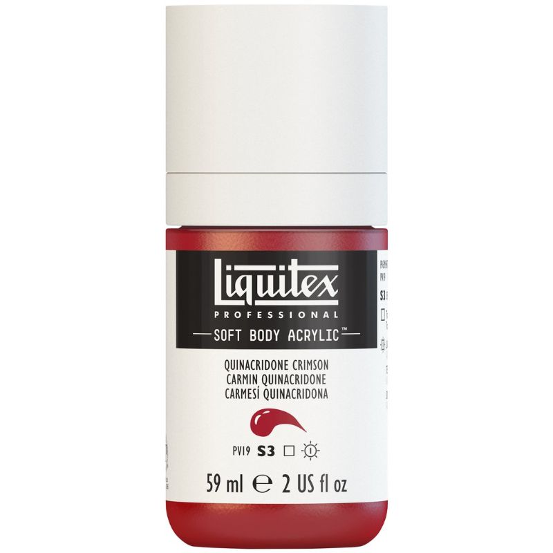 LIQUITEX PROFESSIONAL SOFT BODY ACRYLIC PAINT 59ML - QUIN CRIMSON 110 S3