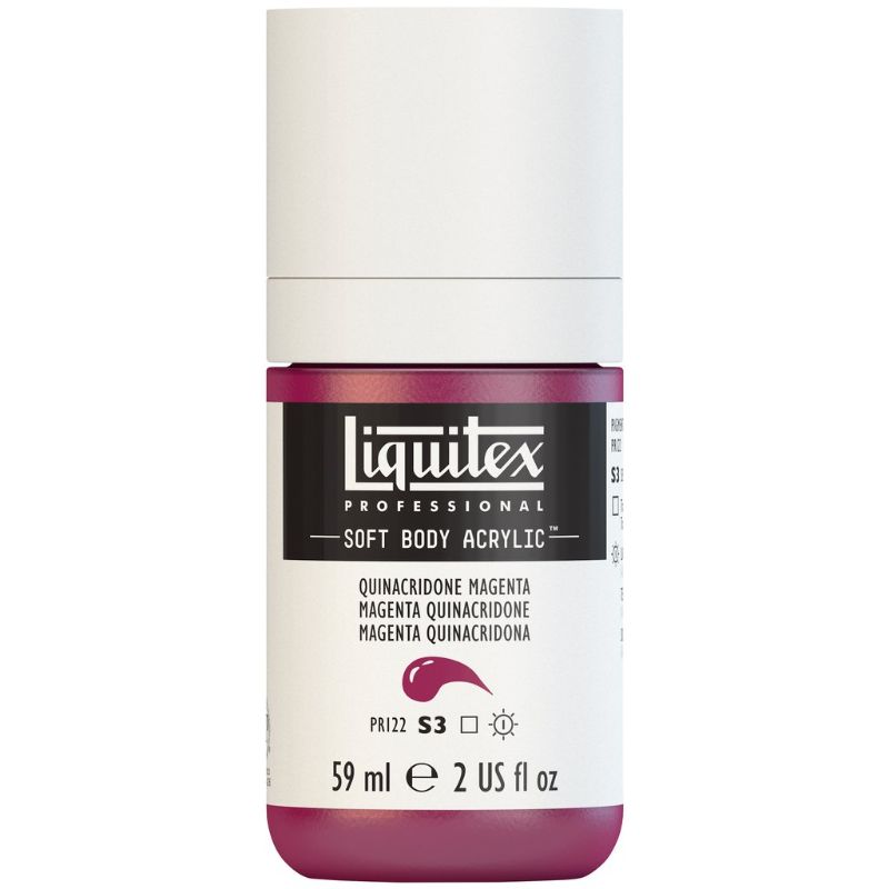 LIQUITEX PROFESSIONAL SOFT BODY ACRYLIC PAINT 59ML - QUIN MAGENTA 114 S3