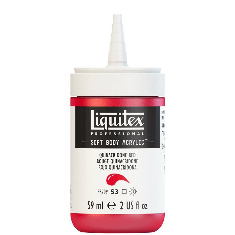 LIQUITEX PROFESSIONAL SOFT BODY ACRYLIC PAINT 59ML - QUIN RED ORANGE 109 S3