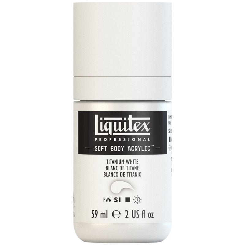 LIQUITEX PROFESSIONAL SOFT BODY ACRYLIC PAINT 59ML - TITAN WHT 432 S1